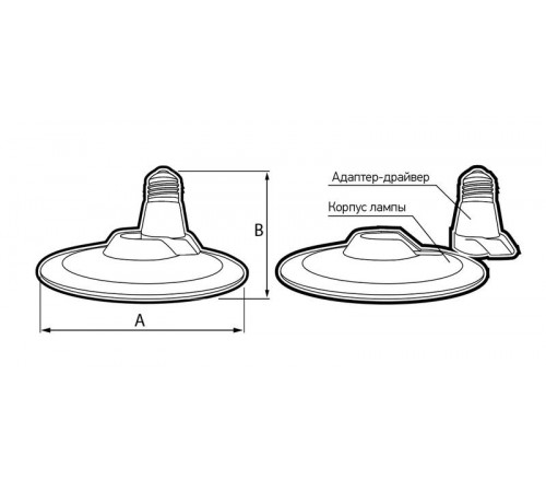 Лампа светодиодная высокомощная PLED-HP-UFO 45Вт 4000К нейтр. бел. E27 d180х104мм Pro JazzWay 5039209