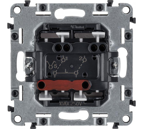 Выключатель 2-кл. СП Valena Life 10А IP20 250В с лицев. панелью безвинтов. зажимы механизм бел. Leg 752405