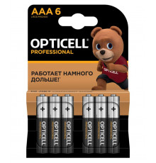 Элемент питания алкалиновый AAA/LR03 (блист. 6шт) Professional Opticell 5052004