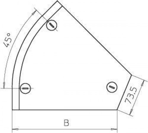 Крышка угловой секции 45град. 300мм DFB 45 300 DD OBO 7131860