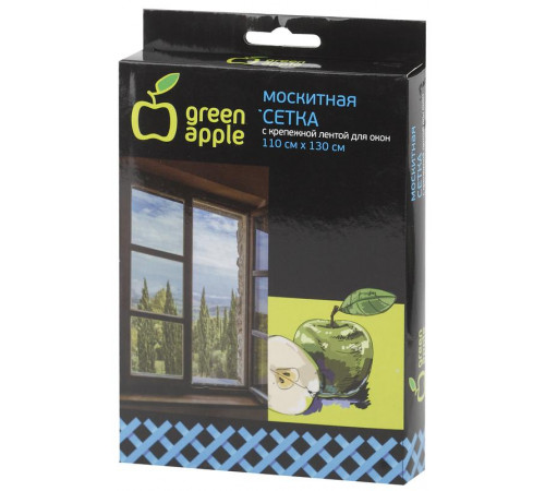 Сетка москитная для окон 110х130см (сетка + крепеж. лента) GBN002 Green Apple Б0032058