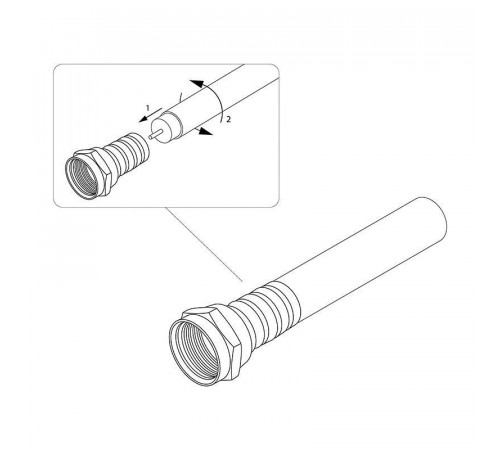 Разъем F RG-6 (03-008C) (уп.100шт) Rexant 05-4003