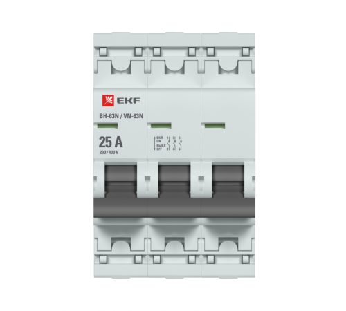 Выключатель нагрузки 3п 25А ВН-63N PROxima EKF S63325