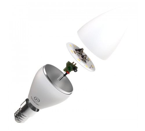 Лампа светодиодная RS LED C37 E14 8W 220-240V 2700К 8Вт свеча 800лм Ra 90 Русский Свет 15010545058