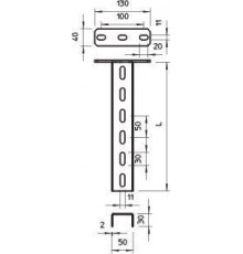 Стойка потолочная US 3 300мм гор. цинк US 3 K 30 FT OBO 6342353