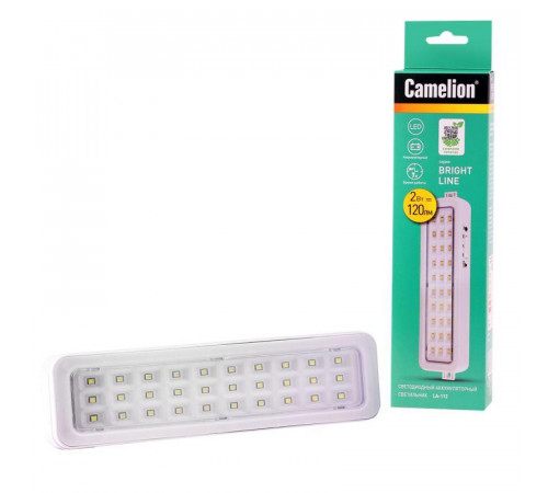 Светильник светодиодный LA-112 30LED 220В аккумуляторный Li-ion бел. Camelion 13149