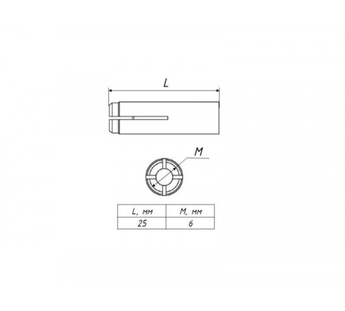 Анкер стальной забивной М6 EKF aszm6