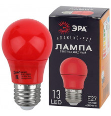 Лампа светодиодная ERARL50-E27 A50 3Вт груша красн. E27 13SMD для белт-лайт ЭРА Б0049580