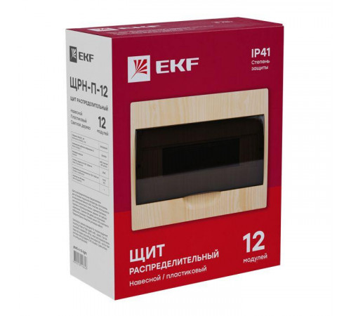 Щит ЩРН-П-12 IP41 светлое дерево PROxima EKF pb40-n-12-light