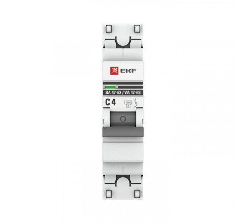 Выключатель автоматический модульный 1п C 4А 4.5кА ВА 47-63 PROxima EKF mcb4763-1-04C-pro