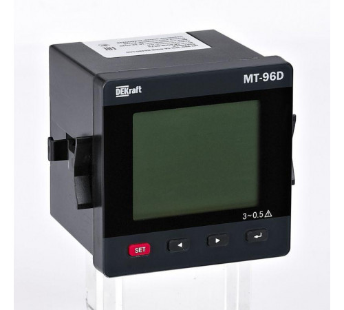 Мультиметр цифровой МТ-96D 3ф вх. 600В 5А RS-485 96х96мм LCD-дисплей DEKraft 51428DEK