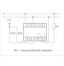 Реле времени PCS-516 8А 230В 1 перекл. IP20 многофункц. вход: START/RESET монтаж на DIN-рейке (аналог РВО-1М) F&F EA02.001.013