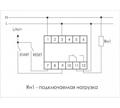 Реле времени PCS-516 8А 230В 1 перекл. IP20 многофункц. вход: START/RESET монтаж на DIN-рейке (аналог РВО-1М) F&F EA02.001.013