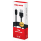 Кабель USB универс. microUSB шнур плоский 1м черн. Rexant 18-4270