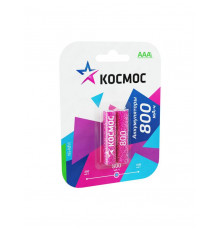 Аккумулятор AAA/R03 800мА.ч Ni-MH (блист.2шт) КОСМОС KOCR03NIMH(800MAH)