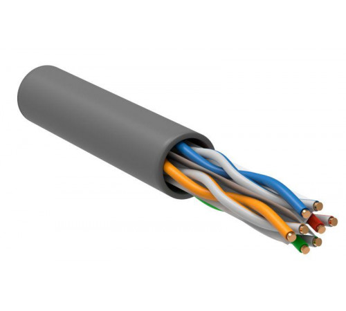 Кабель витая пара U/UTP кат.6 4х2х23AWG solid CU LSZH сер. (м) ITK LC1-C604-121