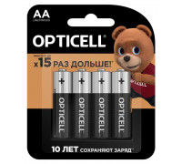 Элемент питания алкалиновый AA/LR6 (блист. 4шт) Basic Opticell 5051001