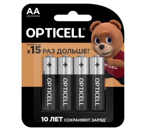 Элемент питания алкалиновый AA/LR6 (блист. 4шт) Basic Opticell 5051001