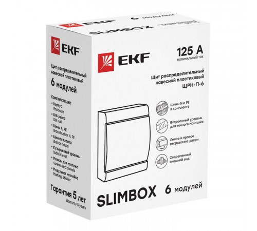 Щит ЩРН-П-6 "SlimBox" IP41 PROxima EKF sb-n-6