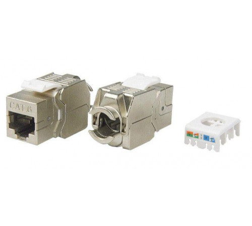 Вставка Keystone Jack RJ45 (8P8C) кат.6 экранир. 180град. Toolless KJ8-8P8C-C6-180-TLS-SH-F-WH бел. Hyperline 426188