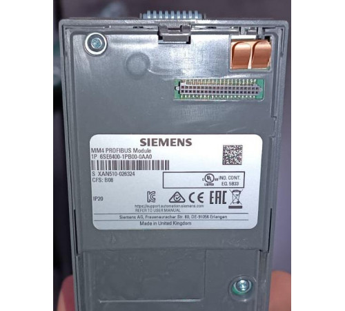 Модуль PROFIBUS MICROMASTER 4 Siemens 6SE64001PB000AA0