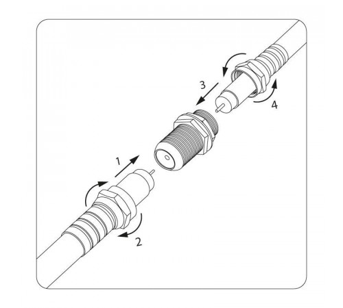 Переходник F-F "БОЧКА" без кольца (уп.100шт) PROCONNECT 05-4201-6