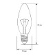 Лампа накаливания в форме свечи MIC B CL 60Вт E27 Camelion 9871