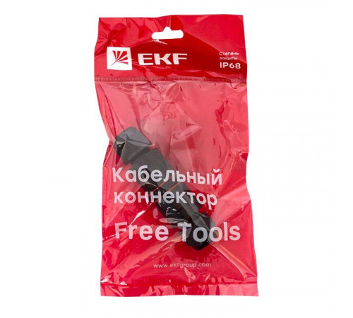 Коннектор кабельный I-образ. СМК 3PIN IP68 FreeTools PROxima EKF cct2-smk3