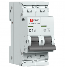 Выключатель автоматический модульный 2п C 16А 6кА ВА 47-63N PROxima EKF M636216C
