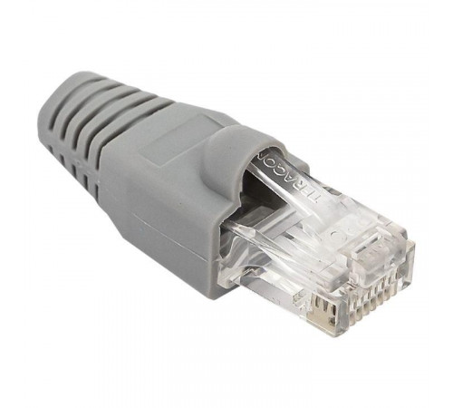 Колпачок изолирующий TERACOM для коннекторов RJ-45 PVC серый (уп.10шт) EKF TRC-BT-RJ45-PVC-10