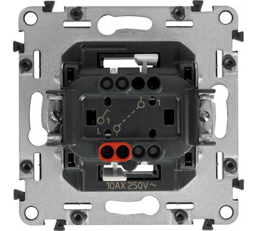 Выключатель 1-кл. СП Valena In'matic 10А IP20 250В 10AX безвинтов. зажимы механизм сер. Leg 752001