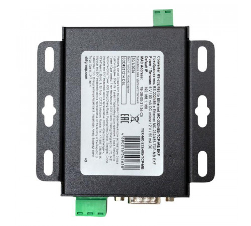 Преобразователь RS-232/485 в Ethernet Modbus TCP/RTU/ASCII TSX EKF TSX-MC-232/485-TCP-MB