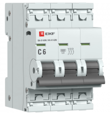 Выключатель автоматический модульный 3п C 6А 6кА ВА 47-63N PROxima EKF M636306C
