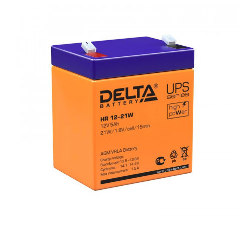 Аккумулятор UPS 12В 5А.ч Delta HR 12-21 W