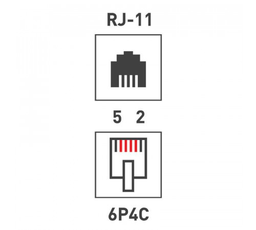 Переходник телефонный штекер 6Р-4С (RJ-11)-2 гнезда 6Р-4С (RJ-11) блист. Rexant 06-0109-B