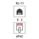 Переходник телефонный штекер 6Р-4С (RJ-11)-2 гнезда 6Р-4С (RJ-11) блист. Rexant 06-0109-B