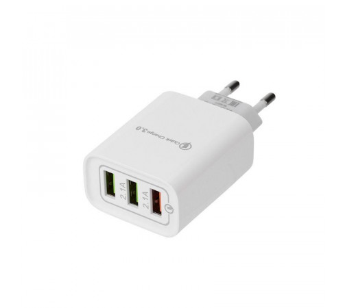 Устройство зарядное сетевое для iPhone/iPad 3 x USB 5В 3А + 1А + 1А бел. Rexant 16-0277