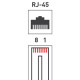 Разъем RJ45 8P8C кат.5E UTP (уп.100шт) PROCONNECT 05-1021-3