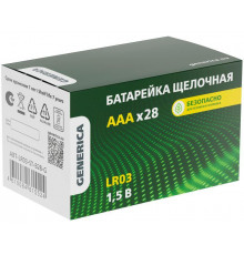 Элемент питания алкалиновый AAA/LR03 Alkaline бокс (уп.28шт) GENERICA ABT-LR03-ST-B28-G