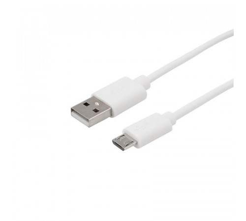 Кабель USB microUSB длинный штекер 1м бел. Rexant 18-4269