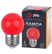 Лампа светодиодная ERARL45-E27 P45 1Вт шар красн. E27 4SMD для белт-лайт ЭРА Б0049575