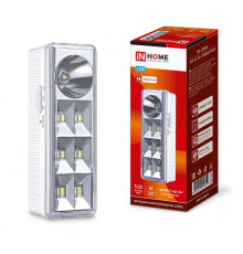 Светильник светодиодный СБА 2207DC 6+1LED 1.0А.ч lithium battery DC аварийный IN HOME 4690612029559