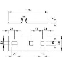 Комплект петли опорной AHIS 8 FT для стоек (болт+гайка) гор. оцинк. OBO 6019064