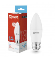 Лампа светодиодная LED-СВЕЧА-VC 14Вт E27 6500К 1330лм IN HOME 4690612047751