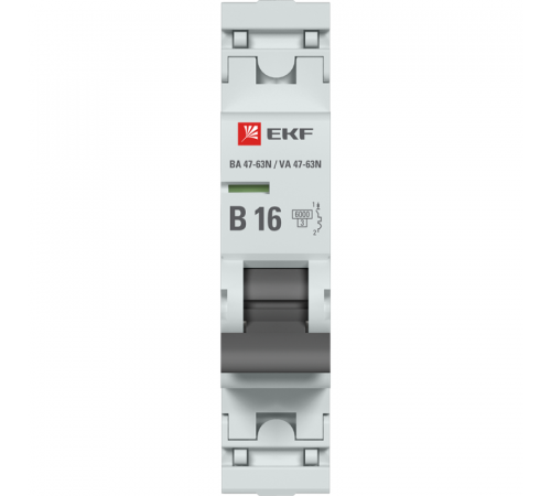 Выключатель автоматический 1п 16А (B) 6кА ВА 47-63N PROxima EKF M636116B