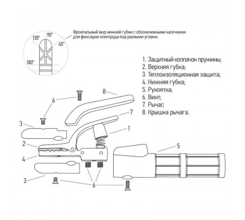 Держатель электрода 500А С-type Rexant 16-0851