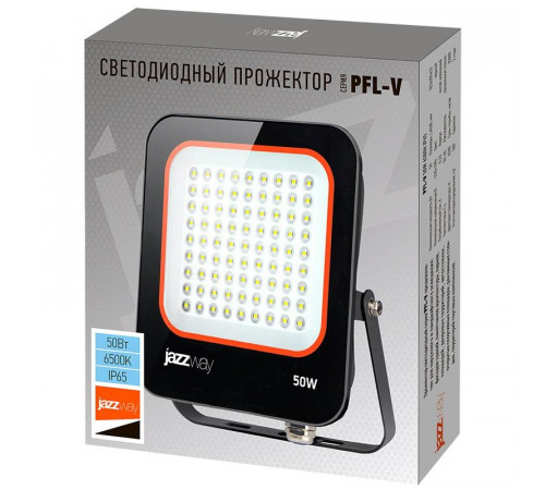 Прожектор светодиодный PFL-V 50Вт 6500К IP65 ДО JazzWay 5039735