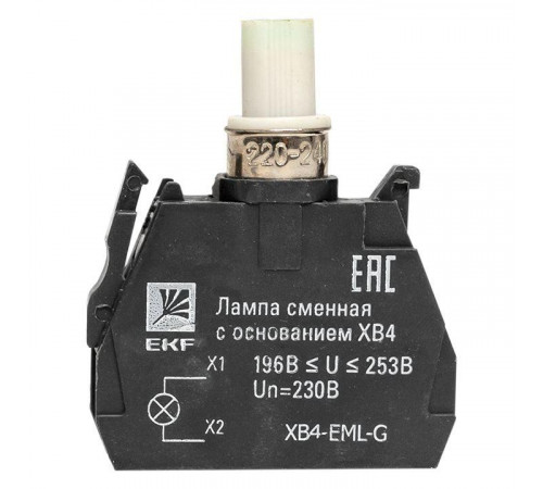 Лампа сменная с основанием XB4 зел. 230В PROxima EKF XB4-EML-G