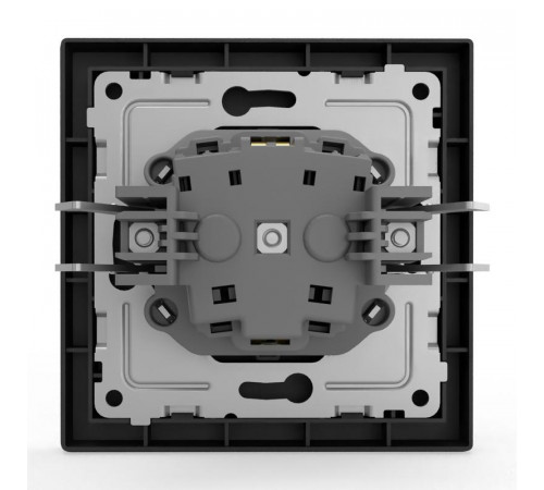 Розетка 1-м СП Pixel 16А IP20 с заземл. защ. шторки в сборе карбон TOKOV ELECTRIC TKE-PX-R1FZSF-C14