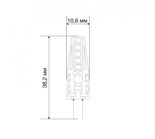 Лампа светодиодная JC-SILICON 2Вт капсула 2700К тепл. бел. G4 12В (силикон) Rexant 604-5006